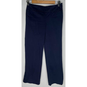 Lilly Pulitzer Palm Beach Fit Cropped Ankle Capri Pants Navy Button Hem Size 0